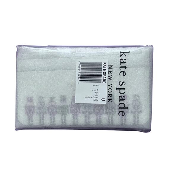 Kate Spade Oh What Fun Nutcracker Large Slim Card Holder Meringue NEW - Picture 8 of 14